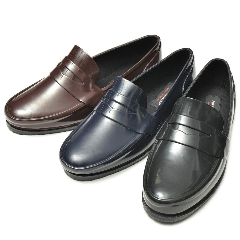 FOX UMBRELLAS（フォックス アンブレラ）<br>エナメルラバーレインローファー Men's Loafers 15001000162