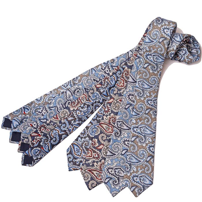 【SALE52%OFF】altea（アルテア）<br>リネン メランジ ペイズリー タイ 38271005039