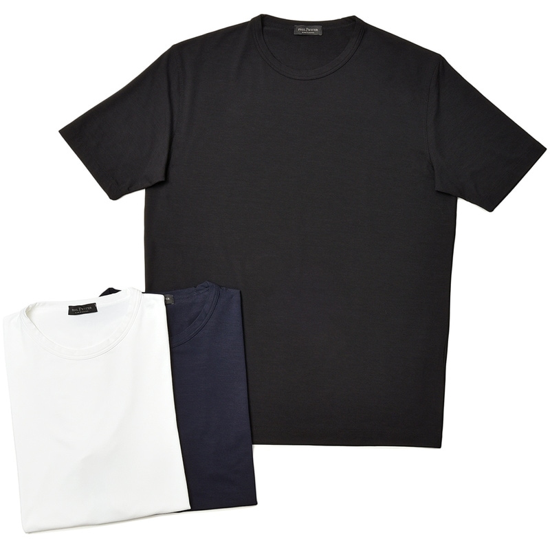 【40%OFF】PHIL PETTER（フィルペター）<br>レーヨン ストレッチ ショートスリーブ クルーネック カットソー 32112000172