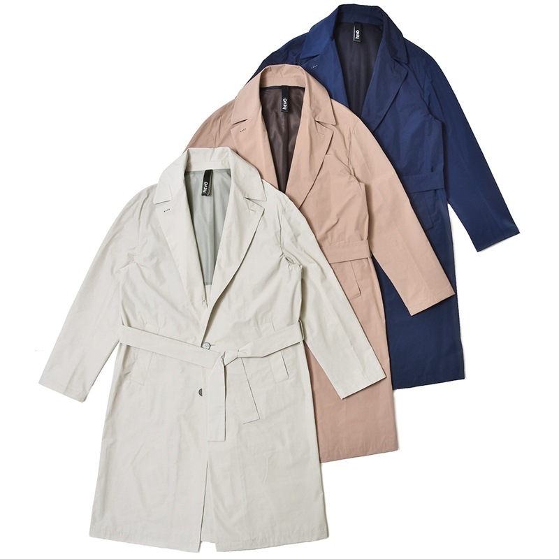 【SALE52%OFF】Hevo（イーヴォ）<br>OSTUNIオストゥーニ ウォーターレペレントポリエステルコットンソリッドベルテッドアルスターコート OSTU712 14121001109