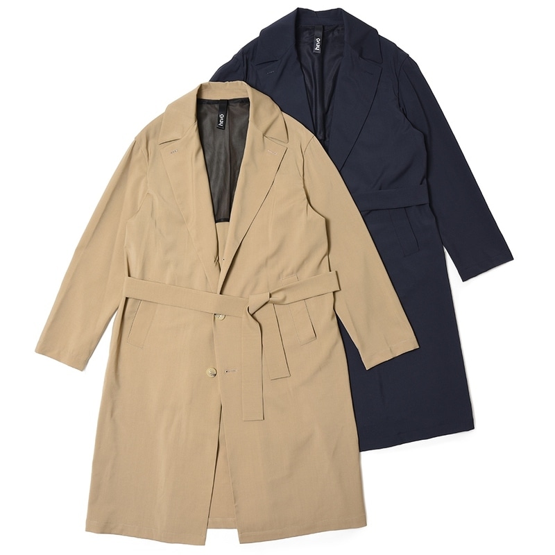 【SALE52%OFF】Hevo（イーヴォ）<br>OSTUNIオストゥーニ ウォーターレペレントナチュラルストレッチウールトロピカルソリッドベルテッドアルスターコート OSTU737 14121002109