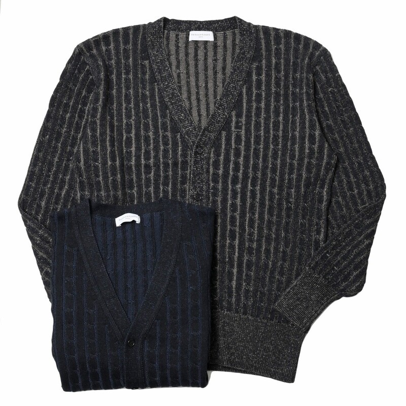 【SALE52%OFF】RENCONTRANT（レンコントラント）<br>コットンリネンケーブルカーディガン 10040-MG 16021405172