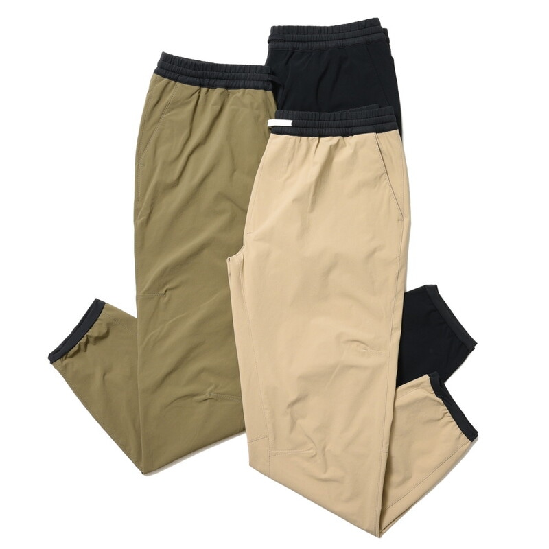 【SALE52%OFF】CellarDoor（セラードアー）<br>SALVO ナイロンストレッチソリッドシャーリングテーパードリブパンツ PQ560 13021414025