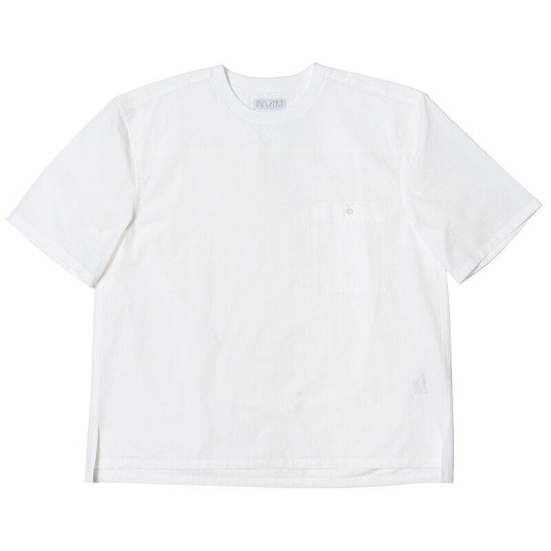 balcone INVERT(バルコーネ インバート)<br>コットンポプリンクルーネックシャツ IVE-GU1 12121400039