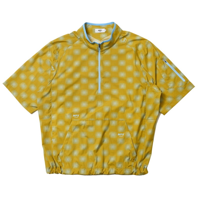 【SALE52%OFF】MPX mando（エムピーエックス マンド）<br>ナイロンドットプリントハーフジッププルオーバーS/Sブルゾン MPX2215-003 14021405037