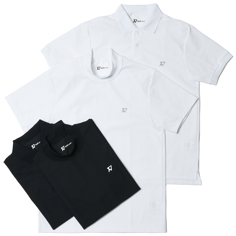 【40%OFF】H.I.P by SOLIDO（エイチアイピー バイ ソリード）<br>テックスブリッドハニカムジャージS/Sポロ＆モックネックカットソー 2-PACK T/0847 12121600043