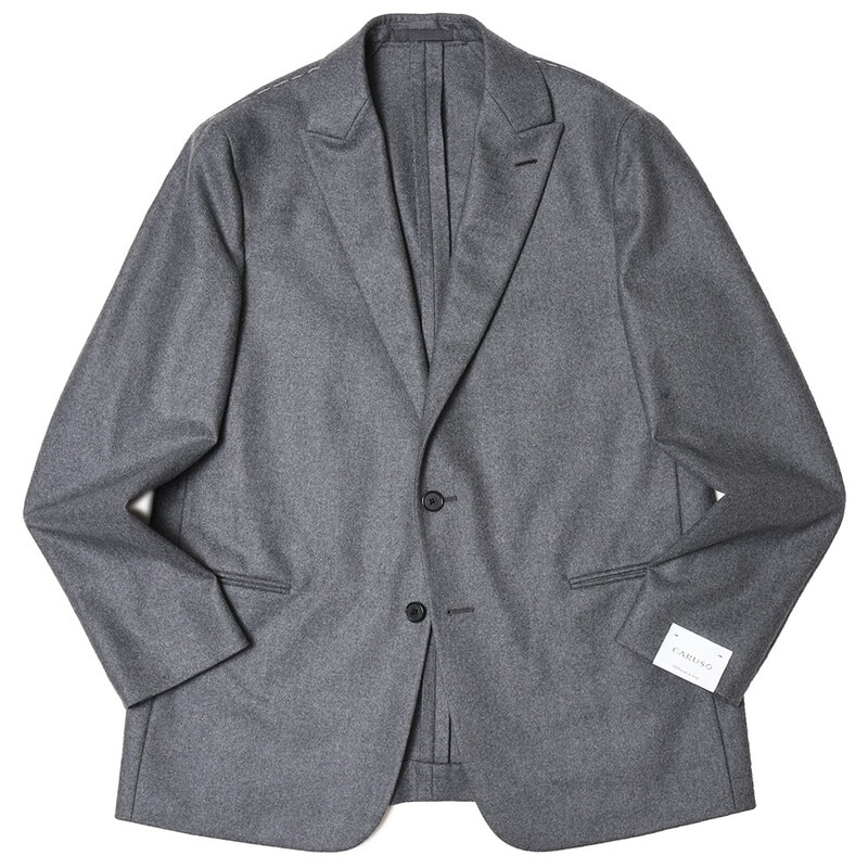 CARUSO（カルーゾ）<br>ZEROゼロ ウールフランネルソリッド2Bジャケット TOK2M211ZN/505452 17022000025