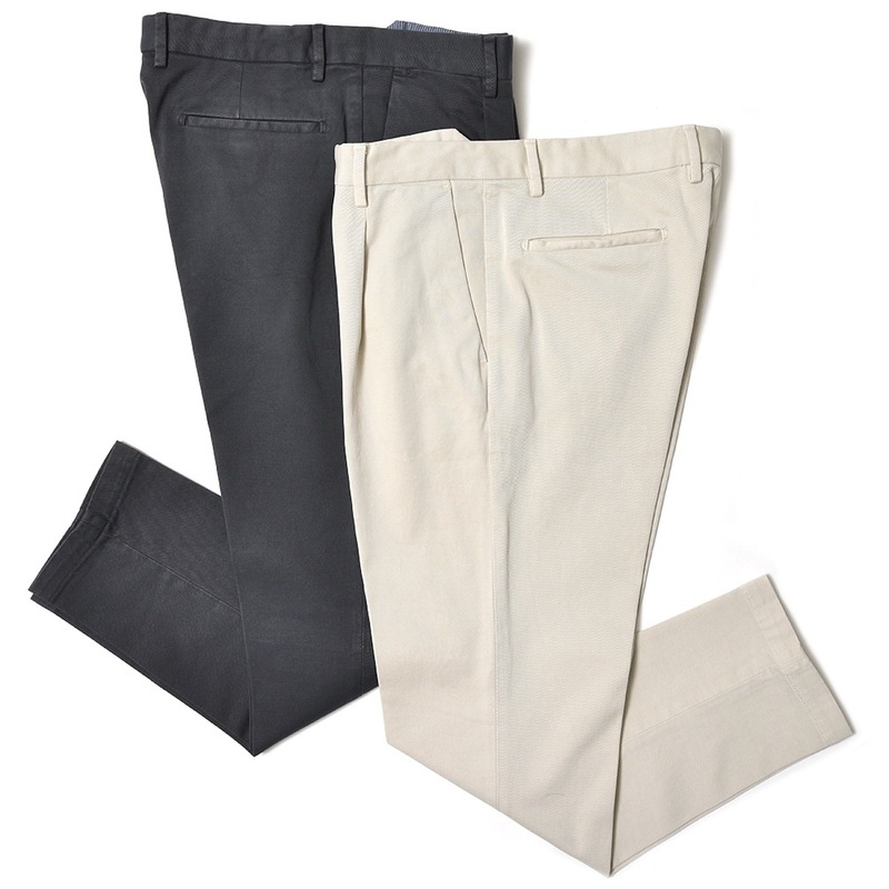 【40%OFF】DEVORE Incipit（デヴォレ インチピット）<br>コットンカシミアストレッチウィップコード1プリーツワイドテーパードチノ NAKANO/G018 13022000027