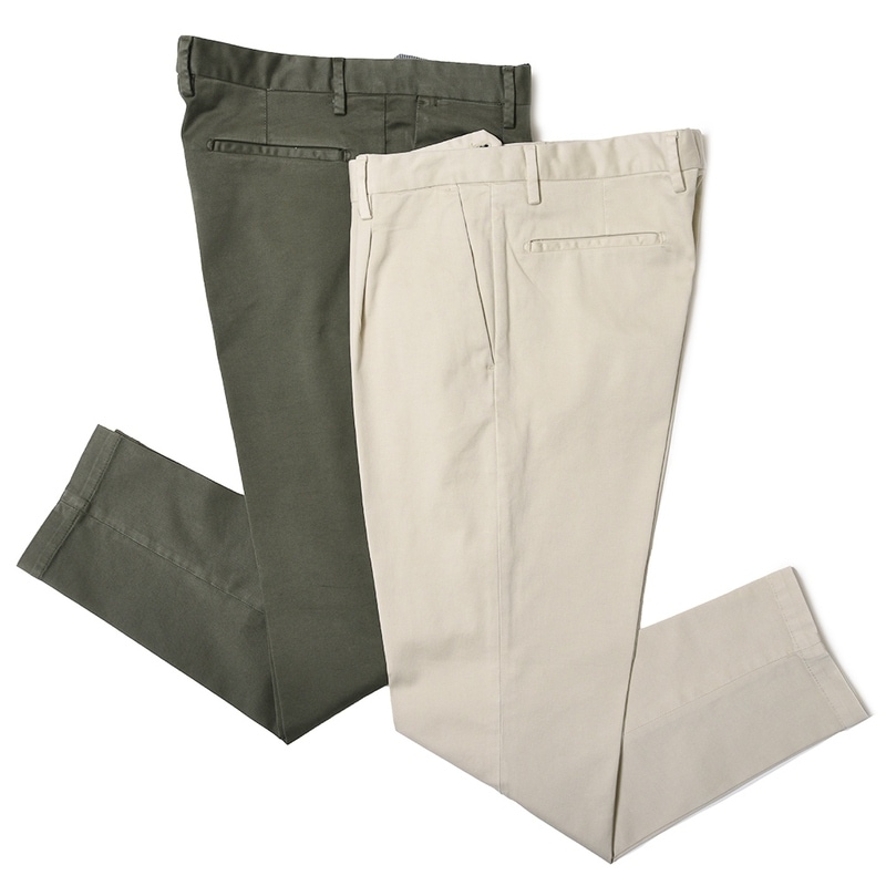 【40%OFF】DEVORE Incipit（デヴォレ インチピット）<br>オゾンウォッシュストレッチキャンバス1プリーツワイドテーパードチノ NAKANO/C1001 13022001027