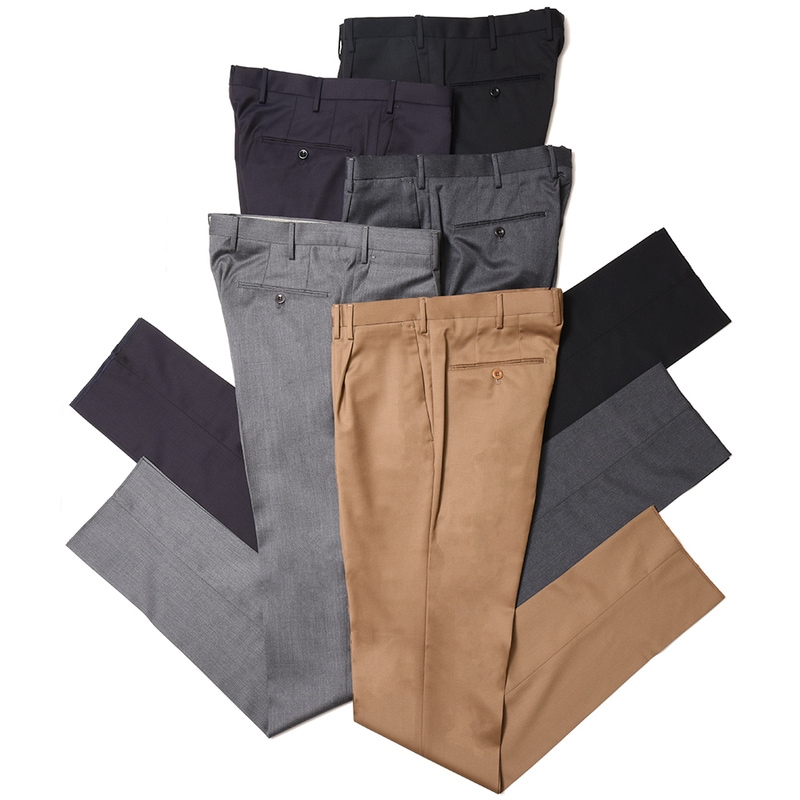 【40%OFF】INCOTEX（インコテックス）<br>SLIM FIT SUPER100'sウールサージソリッド1プリーツテーパードパンツ 1T0031-1236T 13022203052