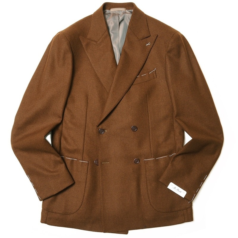 De Petrillo（デ ペトリロ）<br>ウールダイアゴナルライトツィード4Bダブルジャケット NAPOLI/Somma TW21157U 17022003082
