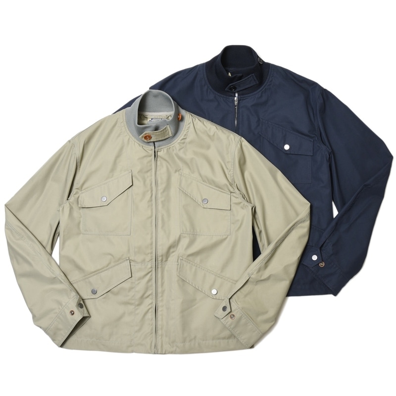 【40%OFF】l'impermeabile（リンペルメアビレ）<br>コットンナイロンギャバジンソリッドスタンドカラーブルゾン NEW MIKE/NEW GAB M 14031001027