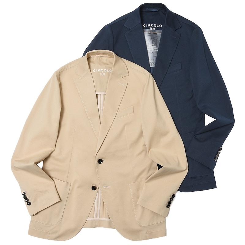 CIRCOLO1901（チルコロ1901）<br>コットンストレッチ鹿の子ジャージ2Bジャケット 381802 17031600109