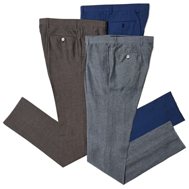 guji（グジ）<br>ウールリネンソリッド1プリーツテーパードパンツ（MADE BY RING JACKET / VITALE BARBERIS CANONICOファブリック使用）【春/夏】13031201028