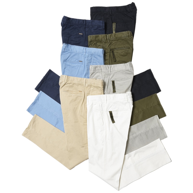 INCOTEX SLACKS<br>（インコテックス スラックス）SLIM FIT ガーメントダイオーガニックコットンストレッチギャバジンテーパードパンツ 16S100-9664A 13031000052