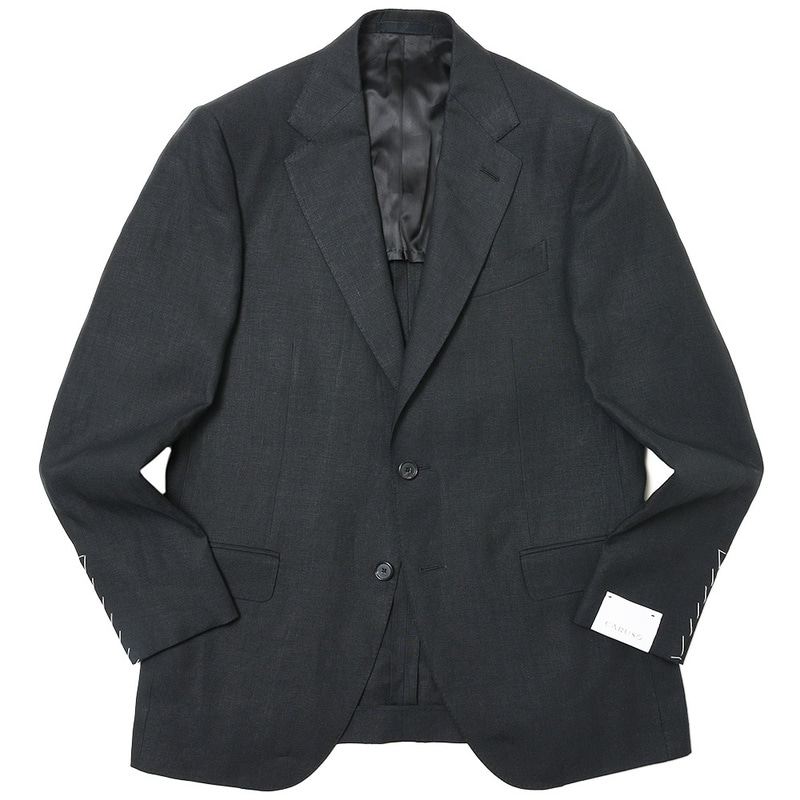 CARUSO（カルーゾ）<br>NORMAノルマ リネンソリッド2Bジャケット LN2JM202AN/504253 17031003025