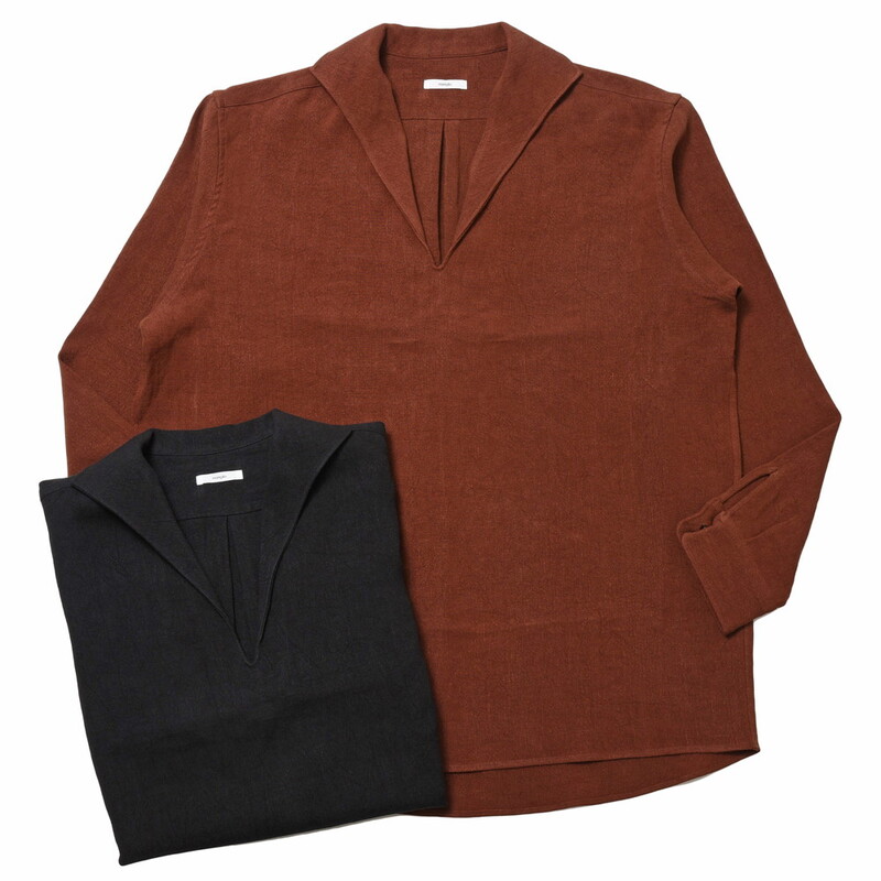 moncao（モンサオ）<br>リネンシルクスキッパーシャツ M021321 11031402172