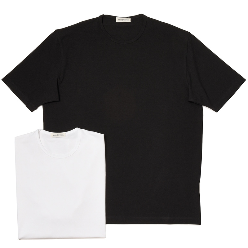 PHIL PETTER（フィルペター）<br>レーヨン ストレッチ ドライタッチ 半袖 クルーネック カットソー