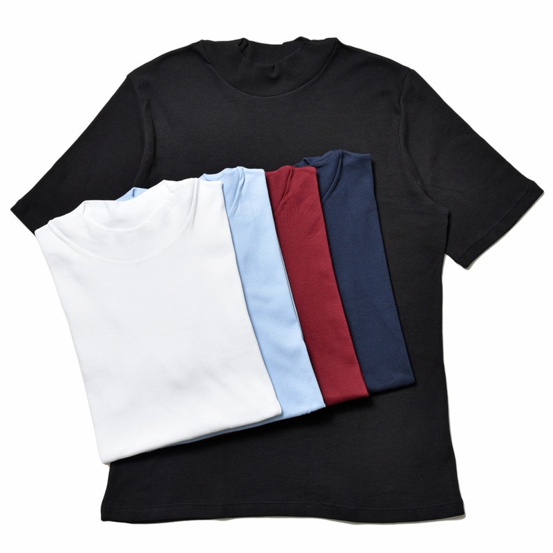 MAISON CORNICHON（メゾン コルニション）<br>コットンフライスモックネックS/Sカットソー 12141400172