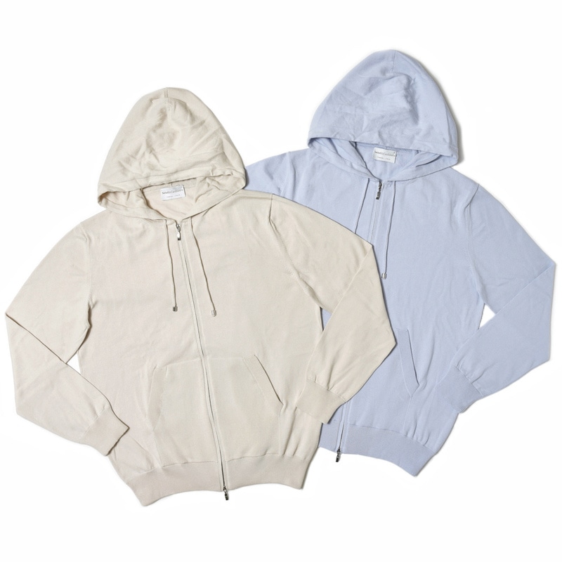 Settefili Cashmere（セッテフィーリ カシミア）<br>コットン ジップアップ ニットパーカー 36041002142