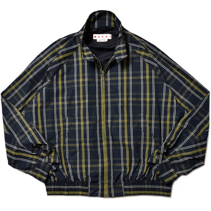 MARNI(マルニ)<br>ポリエステルチェックスウィングトップブルゾン JUMU0155SU UTP746 14041400138