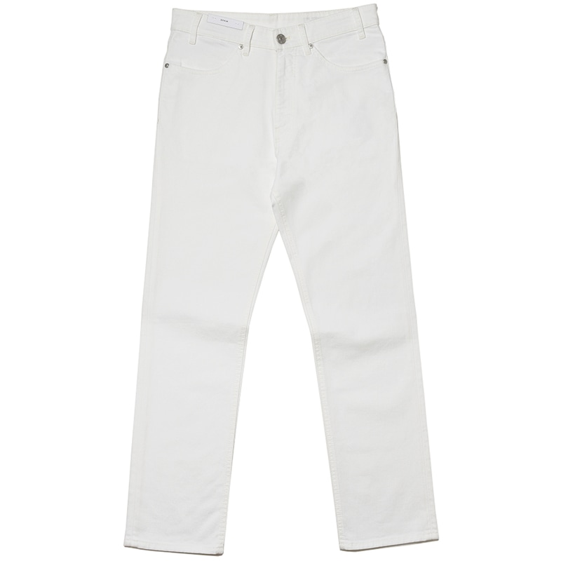 PT TORINO DENIM（ピーティートリノデニム）<br>コットン ストレッチ ウォッシュド ホワイトデニムパンツ BAND 33032000081