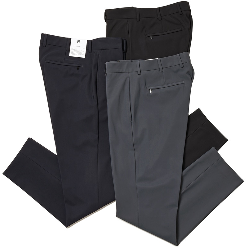 PT TORINO（ピーティー トリノ）<br>Active ナイロン ストレッチ ノープリーツ パンツ EPSILON BACK ZIP