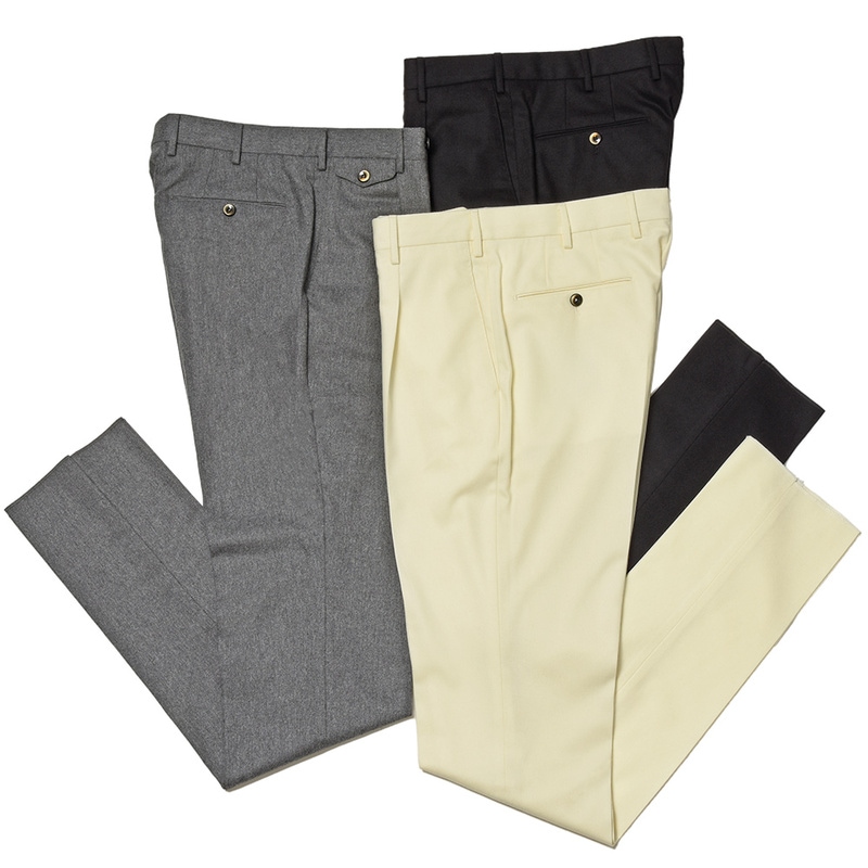 PT TORINO（ピーティー トリノ）<br>ヴァージンウール ストレッチ Super120'S ライトフランネル 1プリーツ パンツ GENTLEMAN FIT