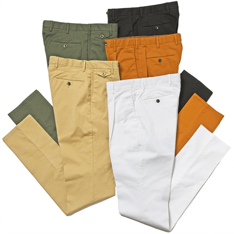 PT TORINO（ピーティー トリノ）<br>4シーズン コットン ストレッチ ツイル ガーメントダイ 1プリーツ パンツ GENTLEMAN FIT