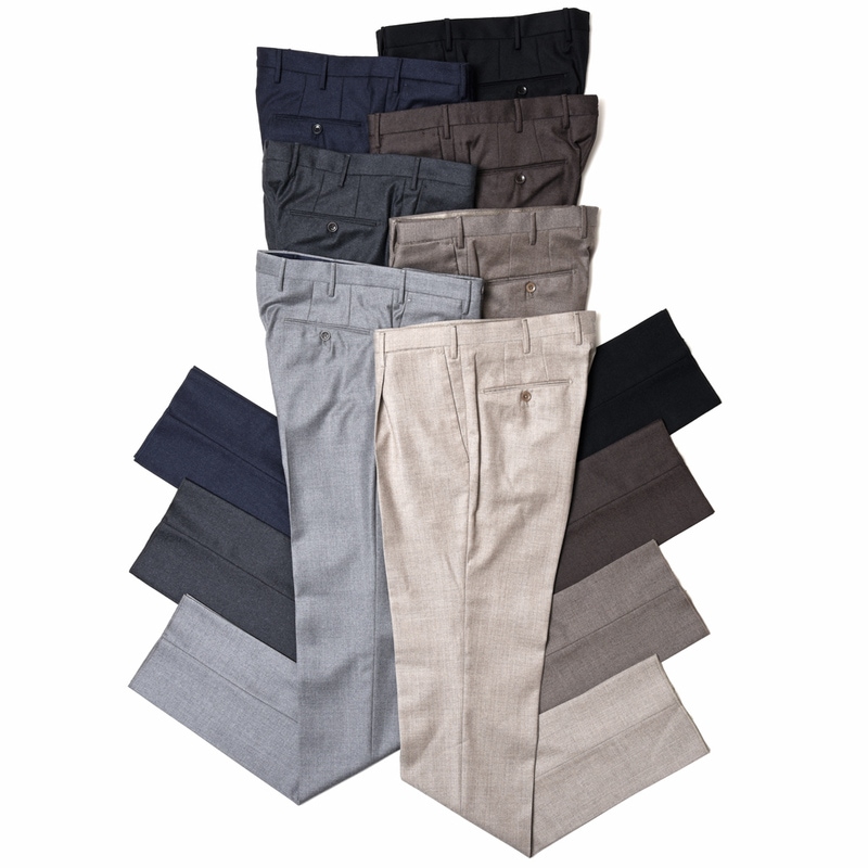 INCOTEX（インコテックス）<br>SLIM FIT SUPER100'sウールサキソニーソリッド1プリーツテーパードパンツ 1T0031-1645A 13032201052