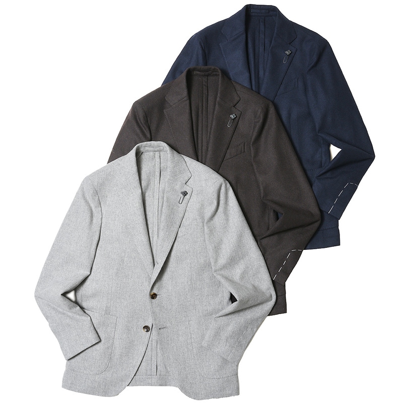 LARDINI（ラルディーニ）<br>ADVANCEアドヴァンス ウールカシミアサキソニー3Bジャケット JX6000AQ/AD61505 17032000109