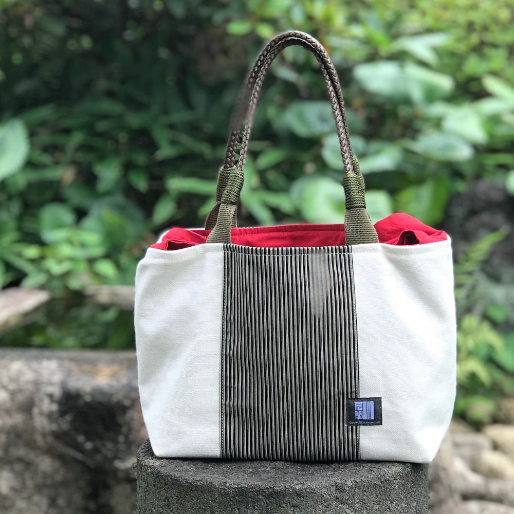 kawamura 蕨双子織デイリーバッグ　生成り色