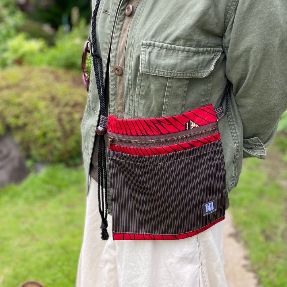 kawamura蕨双子織×アフリカンプリント ポシェット