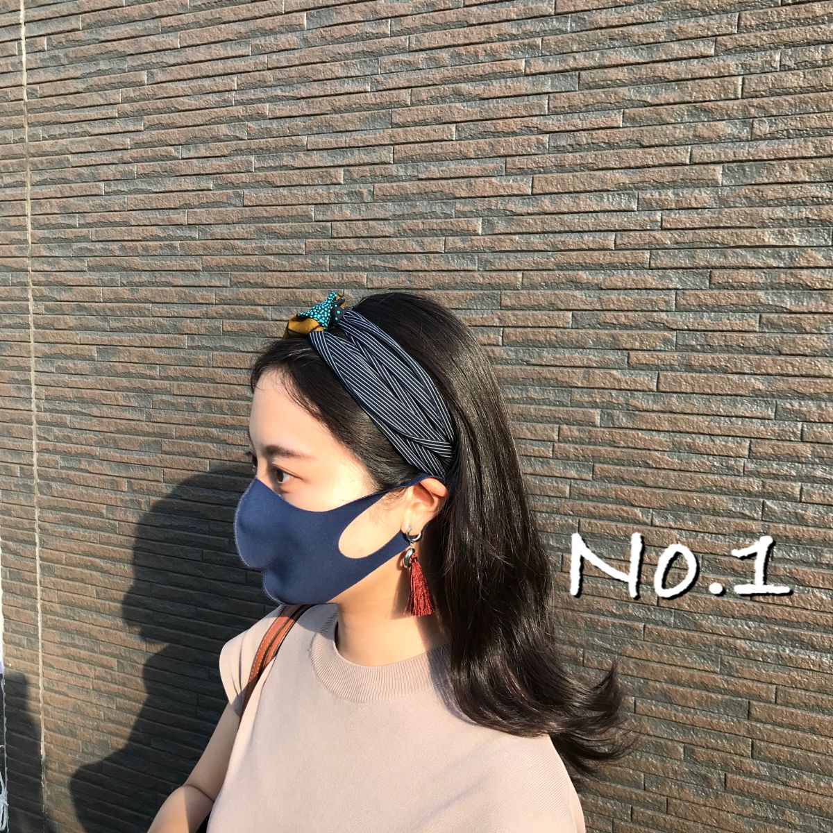 kawamura蕨双子織×アフリカンプリント ヘアバンド