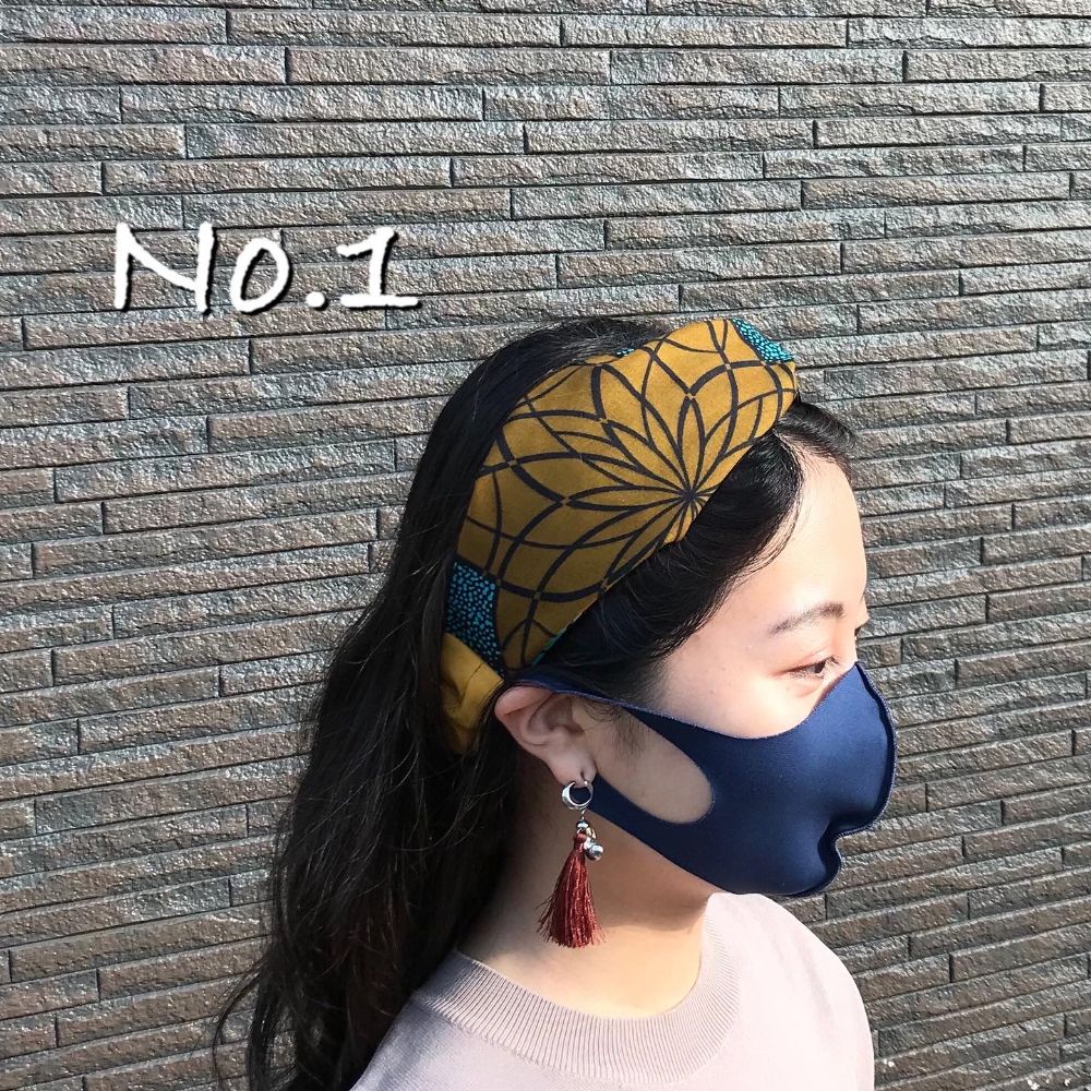 kawamura蕨双子織×アフリカンプリント ヘアバンド