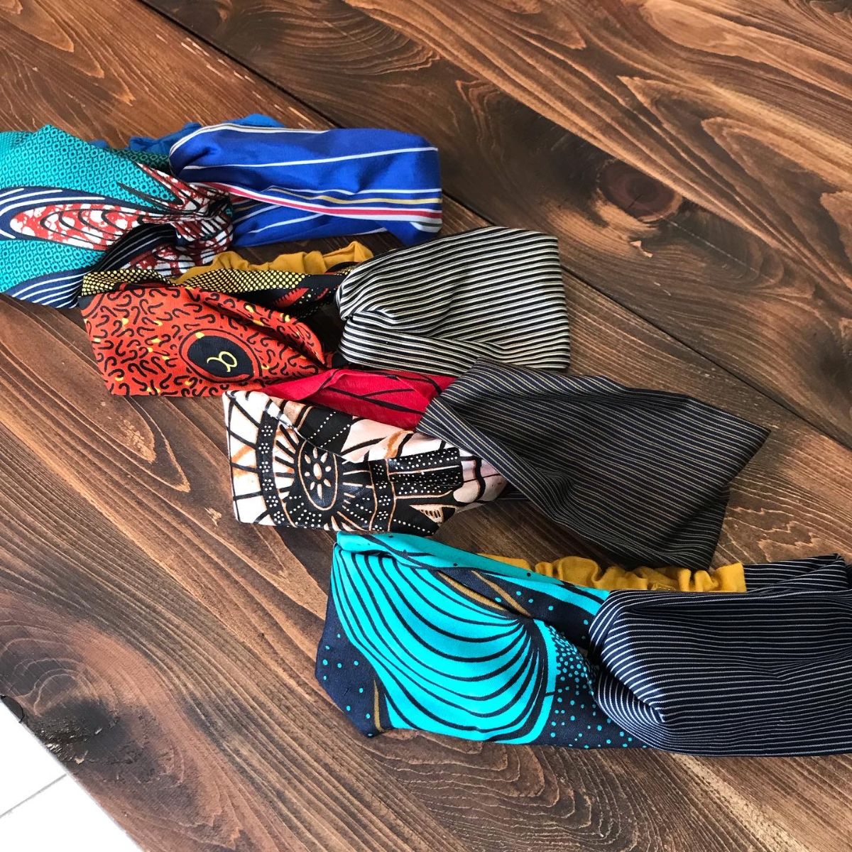 kawamura蕨双子織×アフリカンプリント ヘアバンド