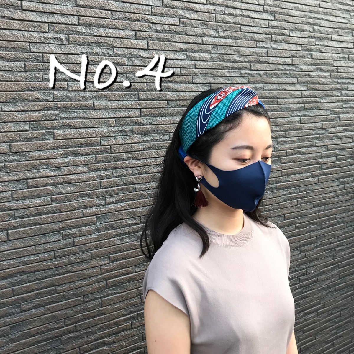 kawamura蕨双子織×アフリカンプリント ヘアバンド