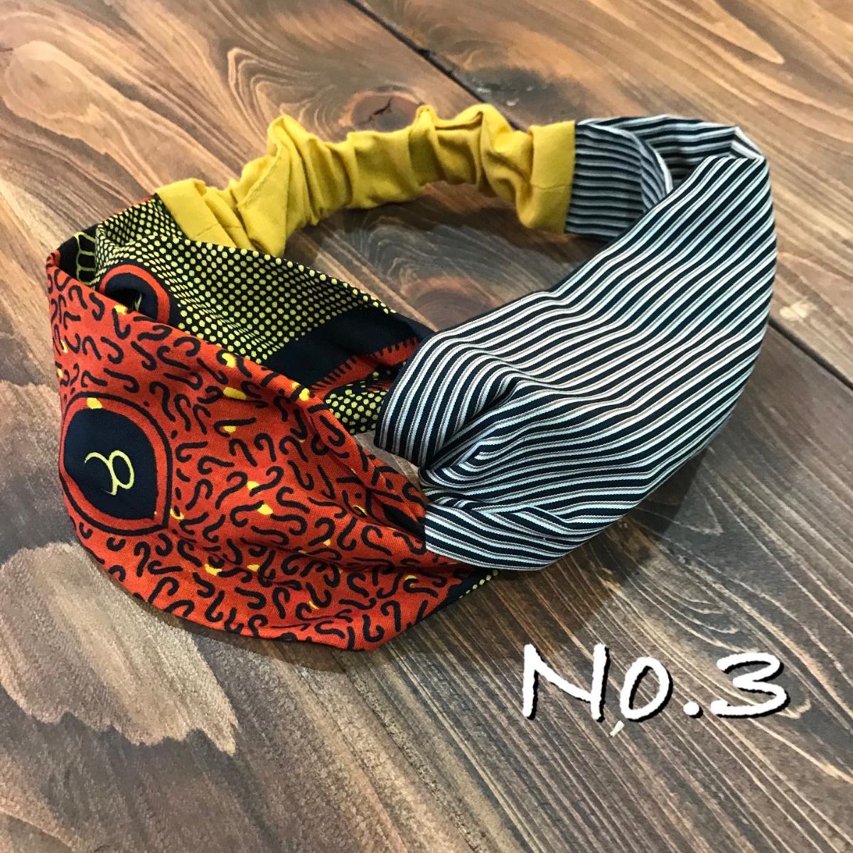 kawamura蕨双子織×アフリカンプリント ヘアバンド