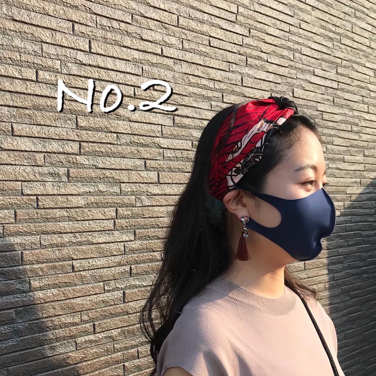 kawamura蕨双子織×アフリカンプリント ヘアバンド