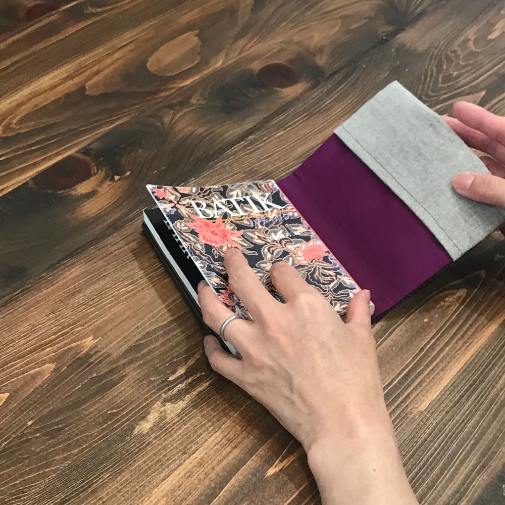 kawamura蕨双子織ブックカバー