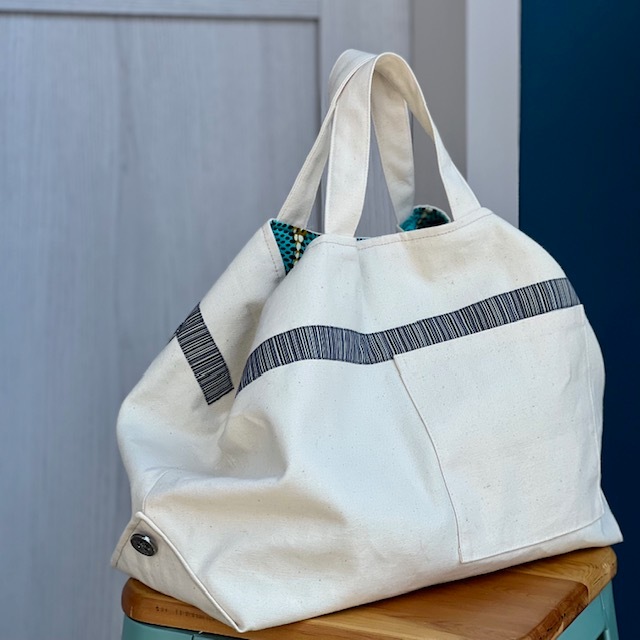 kawamura 蕨双子織ざっくりトートバッグ（アフリカンプリント）