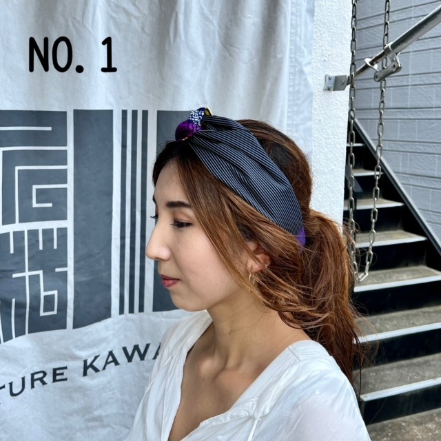 kawamura蕨双子織×アフリカンプリント ヘアバンド