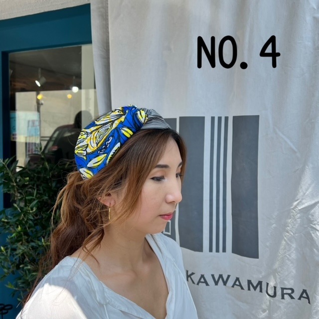 kawamura蕨双子織×アフリカンプリント ヘアバンド