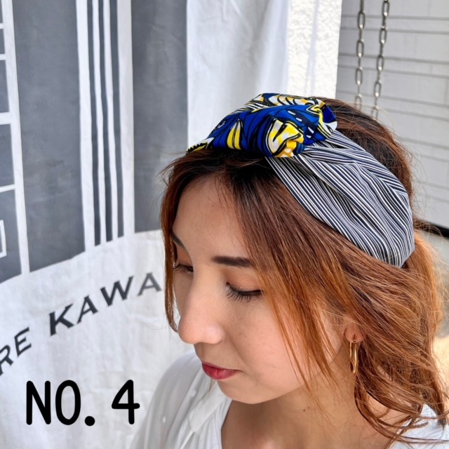 kawamura蕨双子織×アフリカンプリント ヘアバンド