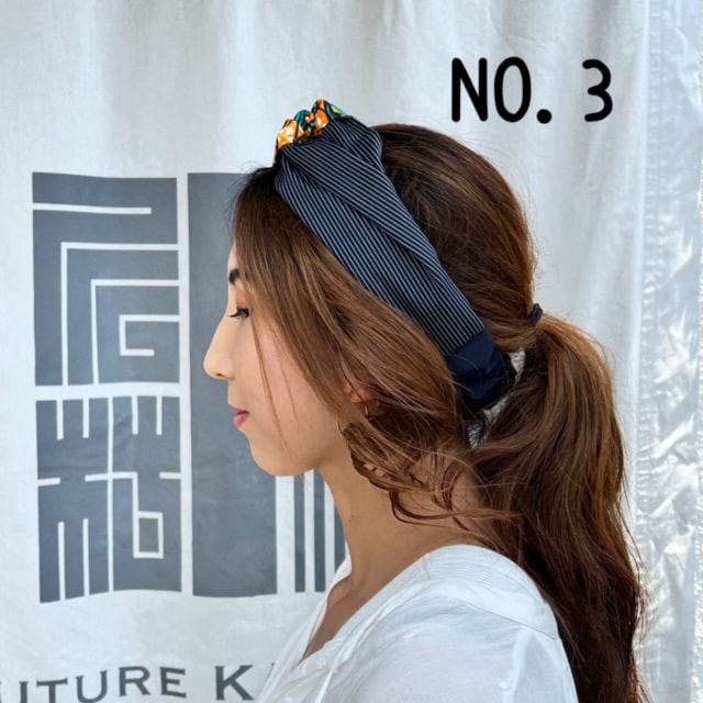 kawamura蕨双子織×アフリカンプリント ヘアバンド