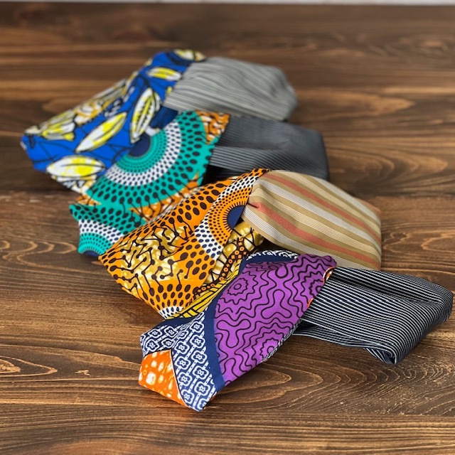 kawamura蕨双子織×アフリカンプリント ヘアバンド