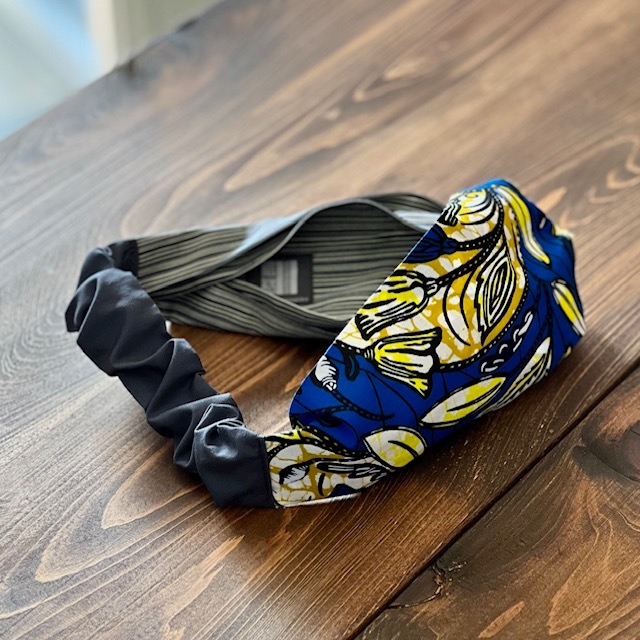 kawamura蕨双子織×アフリカンプリント ヘアバンド
