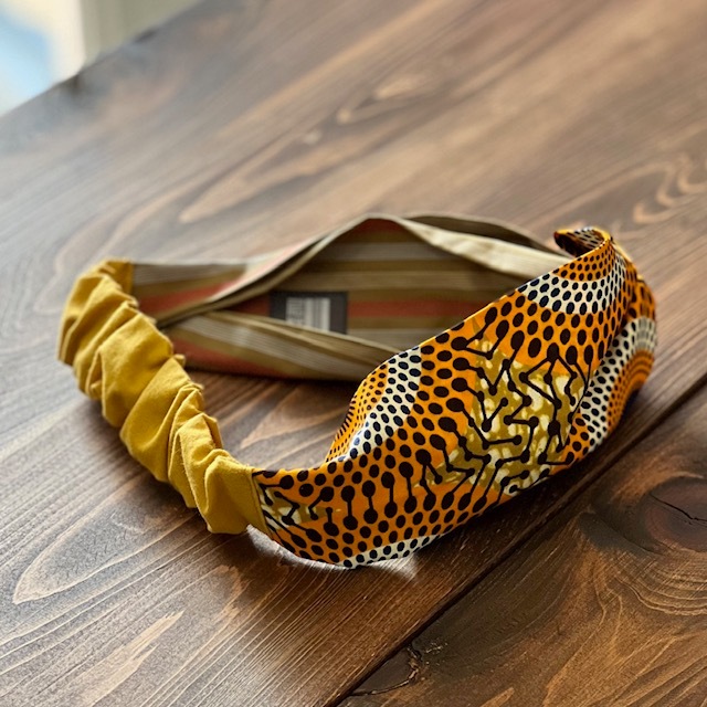 kawamura蕨双子織×アフリカンプリント ヘアバンド