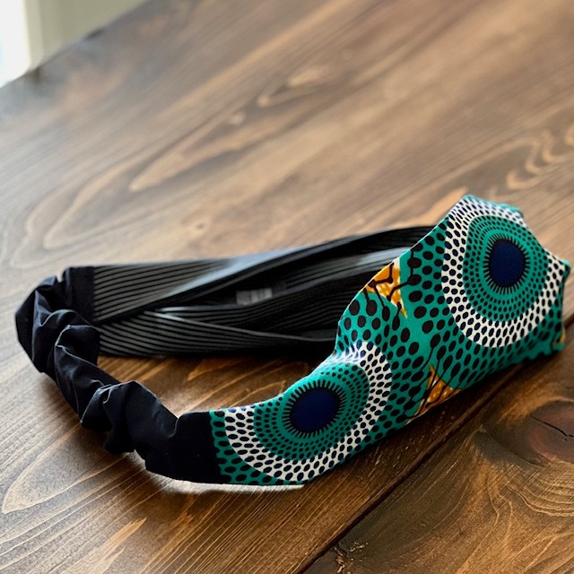 kawamura蕨双子織×アフリカンプリント ヘアバンド