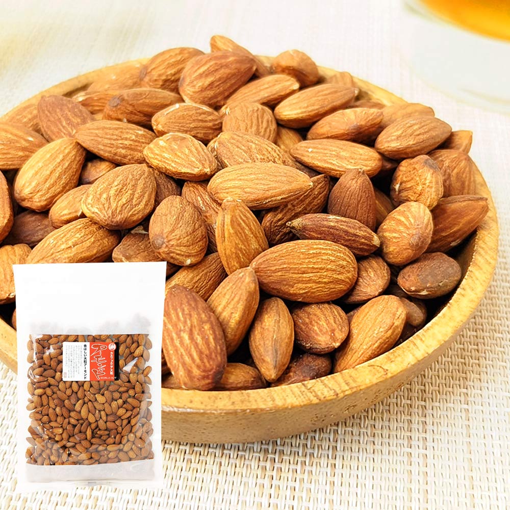 おつまみ ナッツ アーモンド 塩 味 カルフォルニア産 ロースト アーモンド たっぷりサイズ 500g 健康的な おつまみ おやつ に チャック付きクリアパックでお届け